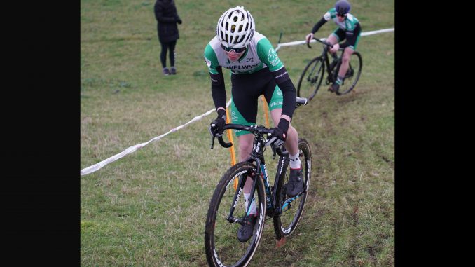 Euan Woodliffe leads Nathan Hardy in the Stow Scramble Youth Race